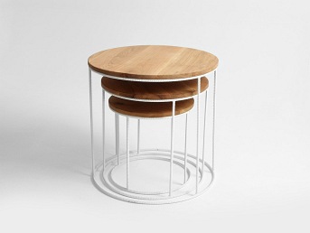 Stół kawowy zestaw TRIOS SOLID WOOD