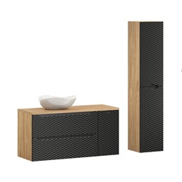 Zestaw Meblowy CLOUD 120cm Dąb Olejowany/Czarny Mat