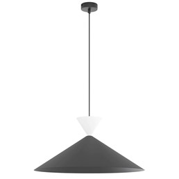 Lampa Wisząca RALF 1L Czarny/Biały