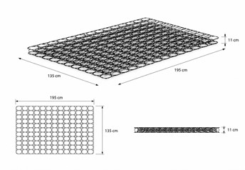 Bonell Materacowy 195x135x11