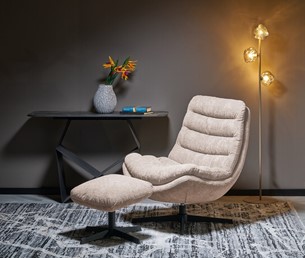 Fotel Wypoczynkowy OLYMPIC z Podnóżkiem Cappuccino