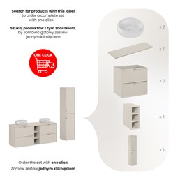 Zestaw Meblowy WIKI 140cm Kaszmirowy Mat