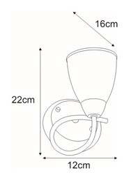 Kinkiet PLATO K-JSL-6059/1W AB Patyna