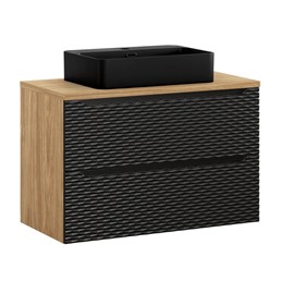 Zestaw Meblowy TRUST 90cm Czarny Mat/Dąb Olejowany