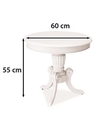 Ława NEVADA D fi60 Biała