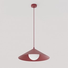 Lampa Wisząca MONO 1M Burgundowy/Opal