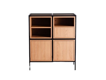 Regał Skap 2R2 Mix 40x88x102 Dąb/Czarny