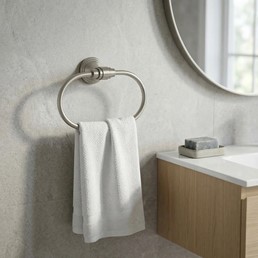Wieszak na Ręcznik Ring 16101 ARISTO Nikiel Szczotkowany