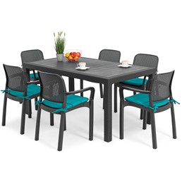 Zestaw Ogrodowy Samanna 6-Osobowy Grafit