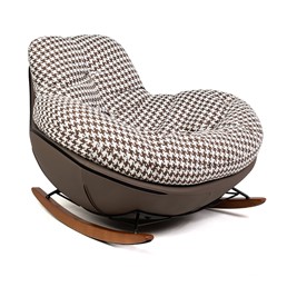 Fotel Bujany FATTY Brązowa Pepitka