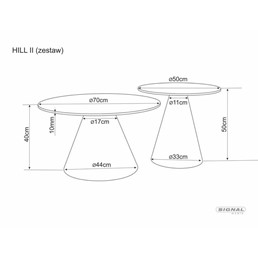 Ława HILL II Beż/Kaszmir