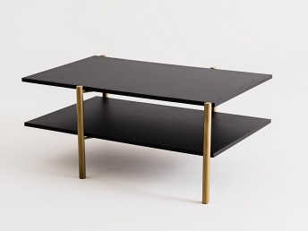 Stół Kawowy Rave Basic 60x100 Czarny/Złoty