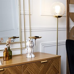 Figurka Miś z Tacą do Przechowywania Biały