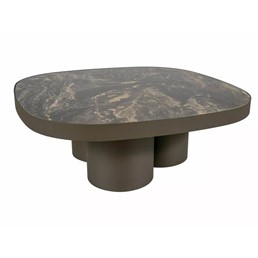 Ława STELLA A 100x100cm Czarny Połysk/Miedziany