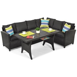 Zestaw Mebli Ogrodowych SZTOKHOLM Czarny