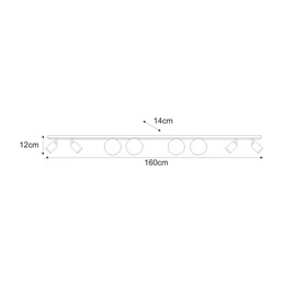 Lampa Sufitowa SWING K-5493 Czarny/Biały