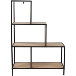 Regał Schodkowy EDISON M Naturalny/Czarny