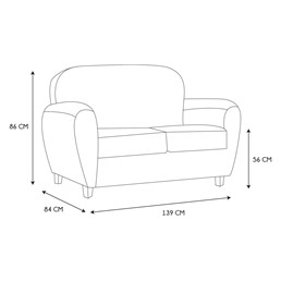 Sofa VINTAGE Brązowy