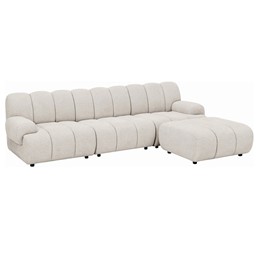Sofa Modułowa TAZA 3,5-Osobowa Lewa Beżowy
