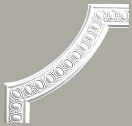 Narożnik Naścienny Zdobiony LNZ-03-2 41 cm Biały