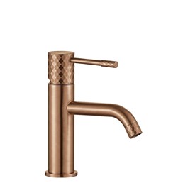 Bateria Umywalkowa Niska LUNGO DIAMOND Miedź Szczotkowany