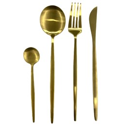 Zestaw Sztućców na 6 Osób GILDED Złoty