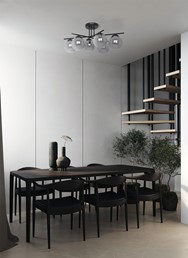 Lampa Sufitowa GAMMA K-5167 Czarny/Grafitowy