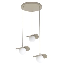 Lampa Wisząca FLORA 3PREM Beżowy/Opal
