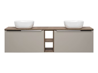 Zestaw Mebli Łazienkowych SFT B UN 6252 180cm Szary/Dąb