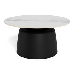 Stolik SANTORINI fi70 Biały/Czarny